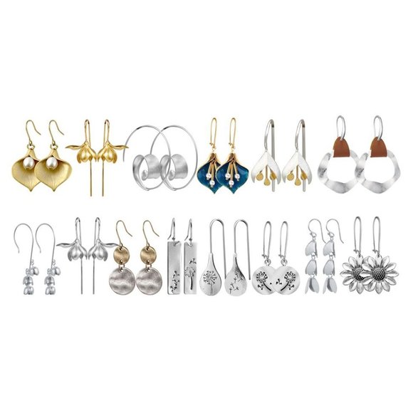 * New 12  Pairs Teardrop Druse Crystal Drop Dangle Earrings for Women Gi… - Picture 9 of 14